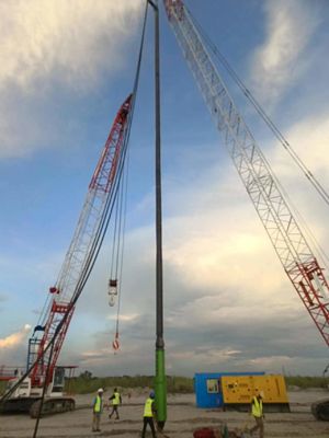 重労働建設プロジェクト 直径377mm ビブロコンパクター 基礎処理